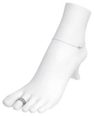 Anklet Toe Ring Foot Form Display White