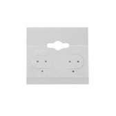 100 Plastic Earring Hanging Card 1.5"X1.5" Grey