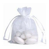 100 Organza Jewelry Bag Gift Pouch White 6x8"