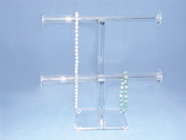 Acrylic Bracelet Necklace Display Double T-Bar 10"H