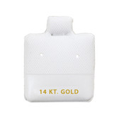 100 Puff Earring Pads 1 x 1" White 14KT GOLD