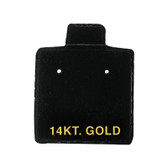 100 Puff Earring Pads 1 x 1" Black 14KT GOLD