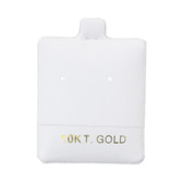 100 Puff Earring Pads 1 1/2" x 1 3/4" White 10KT GOLD