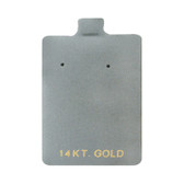 100 Puff Earring Pads 1 1/2" x 1 3/4" Grey 14KT GOLD