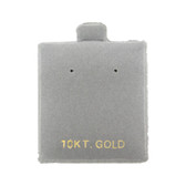 100 Puff Earring Pads 1 1/2" x 1 3/4" Grey 10KT GOLD
