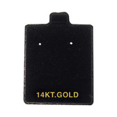 100 Puff Earring Pads 1 1/2" x 1 3/4" Black 14KT GOLD