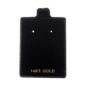 100 Puff Earring Pads 1 1/2" x 2" Black 14KT GOLD
