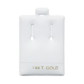 100 Slot Puff Earring Pads 1 1/2" x 2" White 14KT GOLD