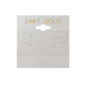 100 Plastic Earring Hanging Card 2"x2" Grey 14KT GOLD