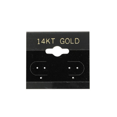 100 Plastic Earring Hanging Card 1.5X1.5 Black