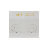 100 Plastic Earring Hanging Card 1.5"x1.5" Grey 14KT GOLD
