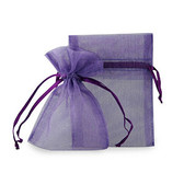 100 Organza Jewelry Bag Gift Pouch Purple 4X6"