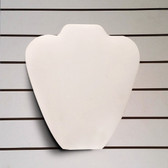 Slatwall Neckform Board Necklace Display White Leather 9"H