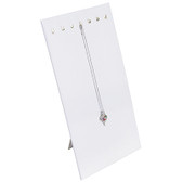 Necklace Chain Pad Insert Easel Backing White Leather