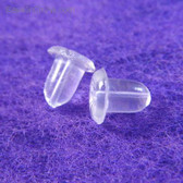 100 Clear Earring Back Stoppers Medium (5mm)