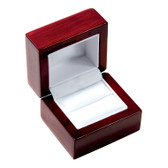 Rosewood Leather Ring Jewelry Gift Box