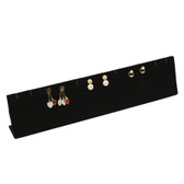 Earring Pendant Slot Display Leather Stand 12"L Black Velvet