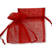 100 Organza Jewelry Bag Gift Pouch Red 6x8"
