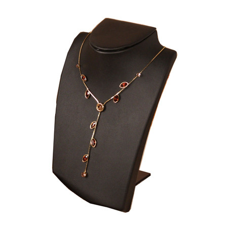 Retractable Neckform Necklace Display Black Leather - Zakka Canada