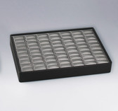 Stackable Showcase Tray Ring 35-Slot Steel Grey
