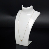 Acrylic Necklace + Earring Set Display 8.5"H White