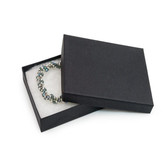 100 Jewelry Gift Box 3 3/4" x 3 3/4" x 1" (Cotton-Filled) Black Matte