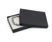 Jewelry Box 6" x 4" x 1"H (Cotton-Filled) Black Linen
