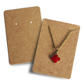 200 Paper Jewelry Card  for Necklace Earring Set Kraft