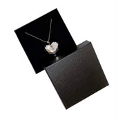 100 Jewellery Gift Box 3.75" x 3.75" x 1" (Foam Insert) Black Linen