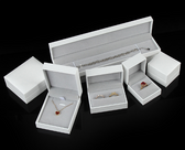 Faux Leather Jewelry Gift Boxes White