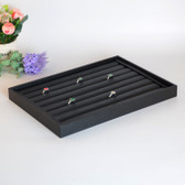 Black Leather Jewellery Display Tray for Ring