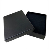 Jewellery Box 5.5" x 4" x 1"H (Foam Insert No Cuts) Linen Black