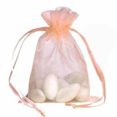 100 Organza Jewelry Bag Gift Pouch Peach 3x4"