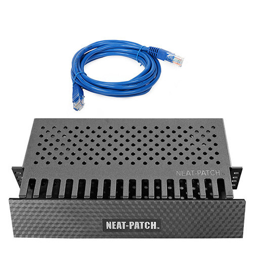Rackmount Solutions RS NPKIT48-B - 2u Neat-Patch Cable Manager with 48 Blue Cat6 Cables Rackmount Solutions RS NPKIT48-B - 2u Neat-Patch Cable Manager with 48 Blue Cat6 Cables