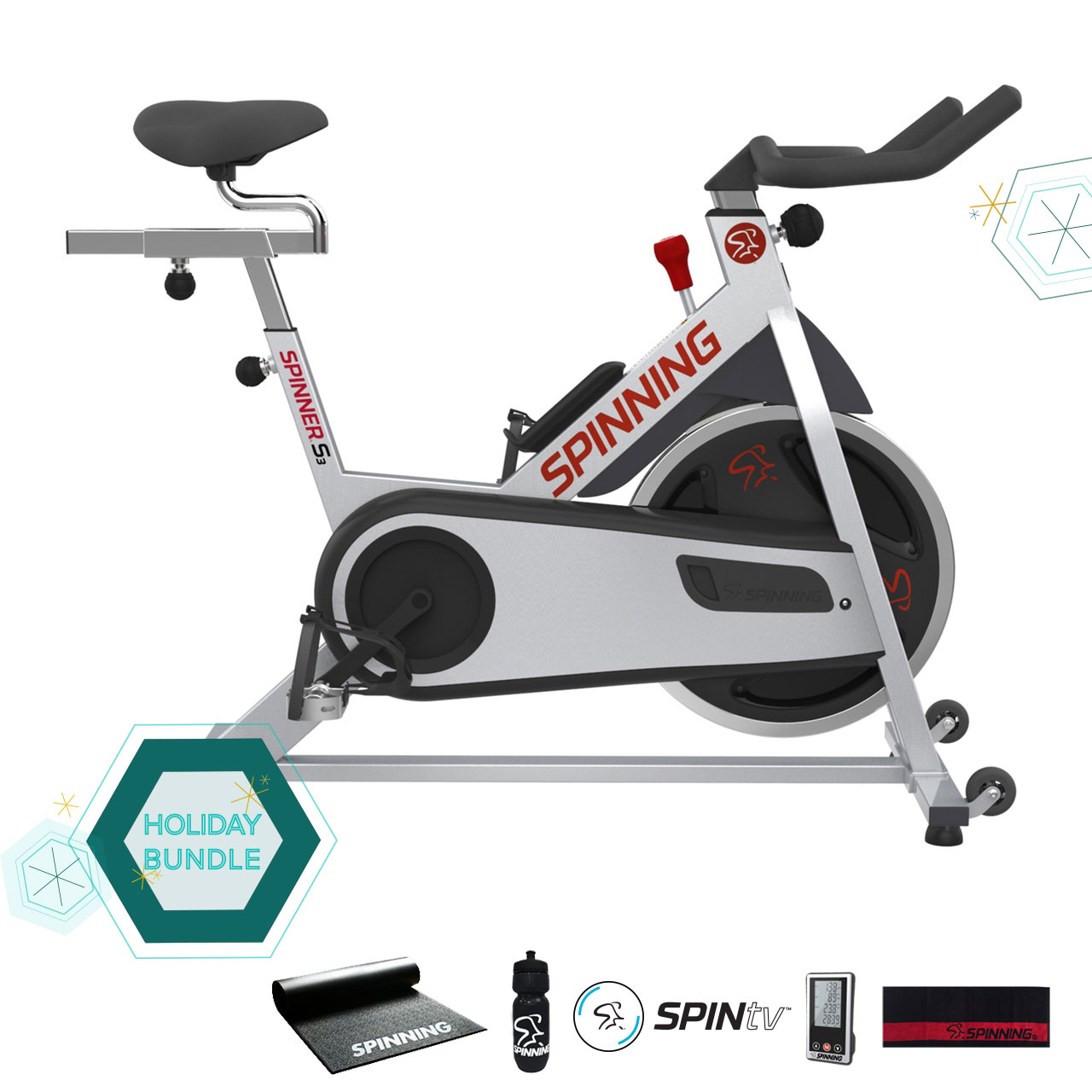 spinner s1 indoor cycling bike with 4 spinning dvds