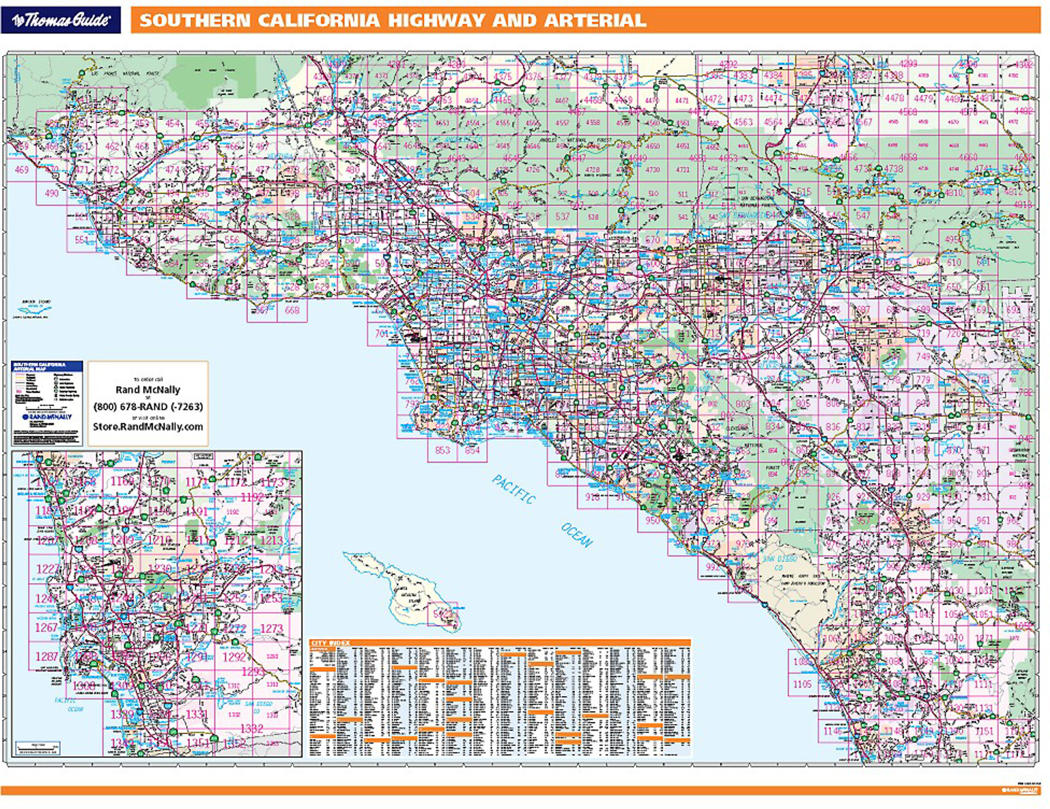Thomas Bros. Southern California Freeways & Arterial ProSeries Wall Map