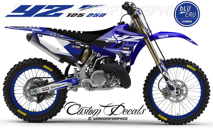 2018 YZ125 YZ250 BluCru MX Graphics kit