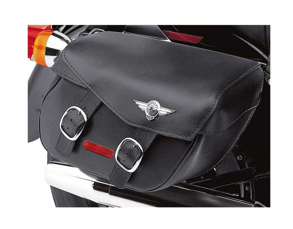 HarleyDavidson® Softail Leather Saddlebags Fat Boy Styling Black 9032000D Wisconsin Harley