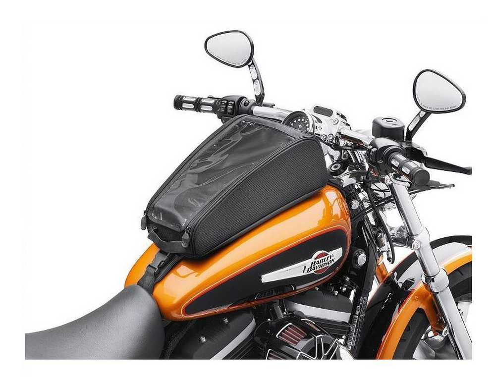 HarleyDavidson® Zippered Tank Bag Sportster Fuel Tank Black Nylon