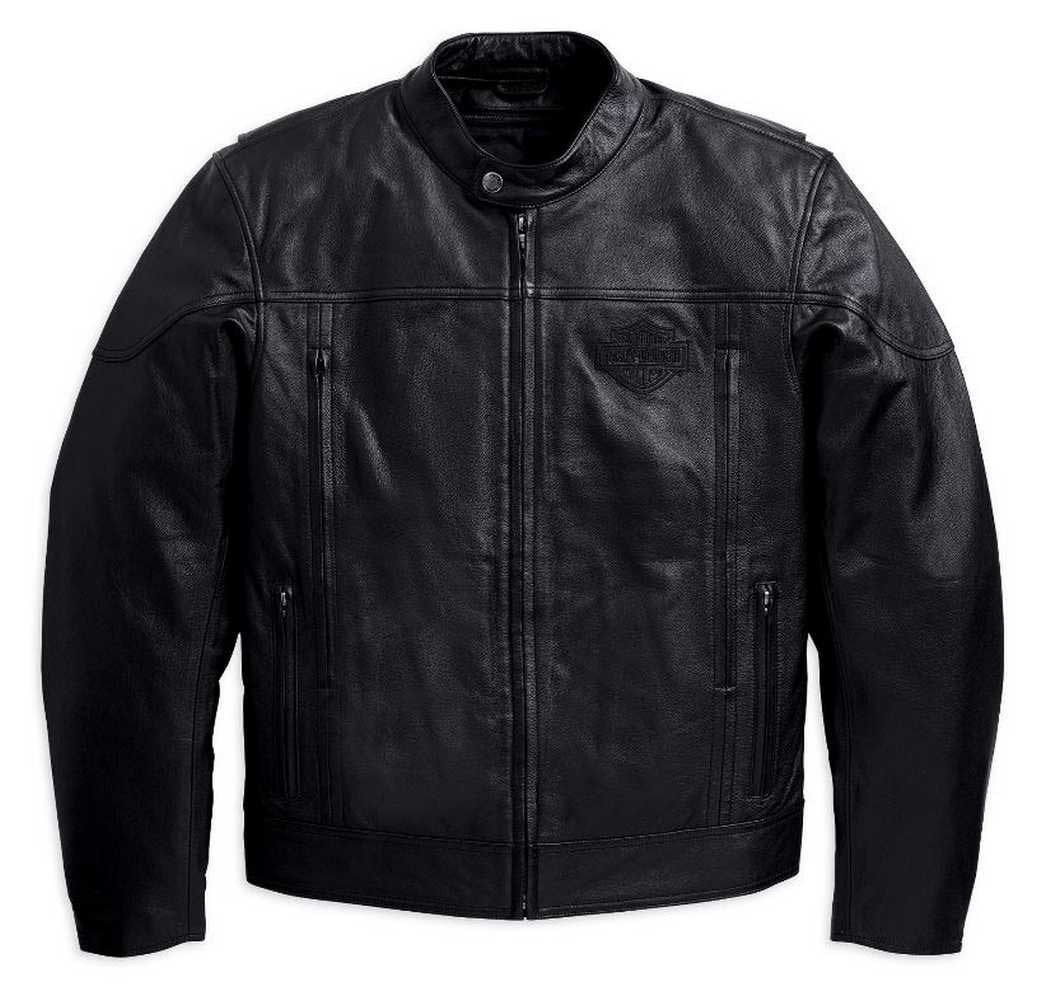 Harley-Davidson® Men&#39;s Spoiler Leather Jacket Black 98016-10VM - Wisconsin Harley-Davidson
