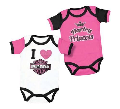 Harley Davidson Baby Clothes Best HarleyDavidson Baby Girls' Princess Creeper Set 60 Pack PinkWhite Harley Davidson Baby Clothes Best HarleyDavidson Baby Girls' Princess Creeper Set 60 Pack PinkWhite