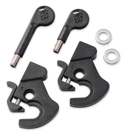 HarleyDavidson® Locking Detachable Latch Kit, Pair w/ Two Keys, Black