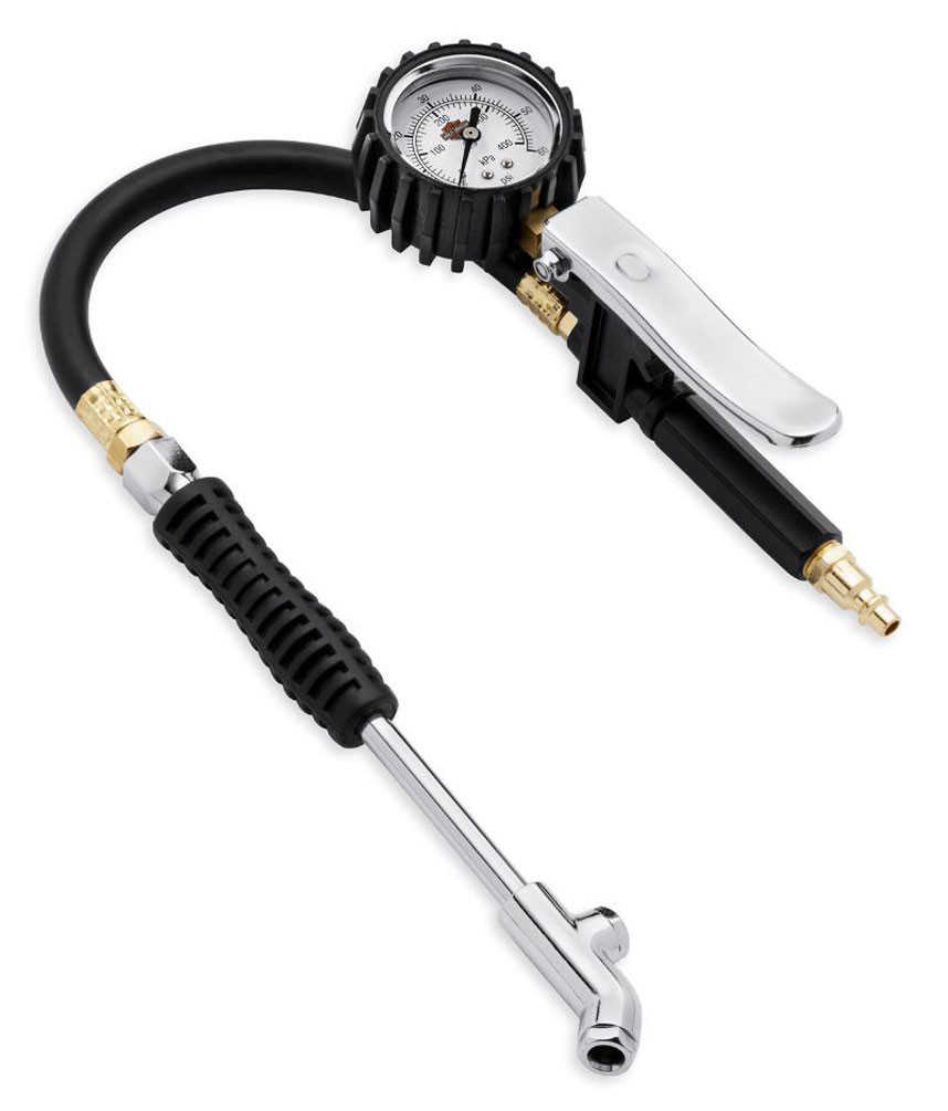 HarleyDavidson® Motorcycle Tire Pressure Gauge & Fill Valve, 18 in