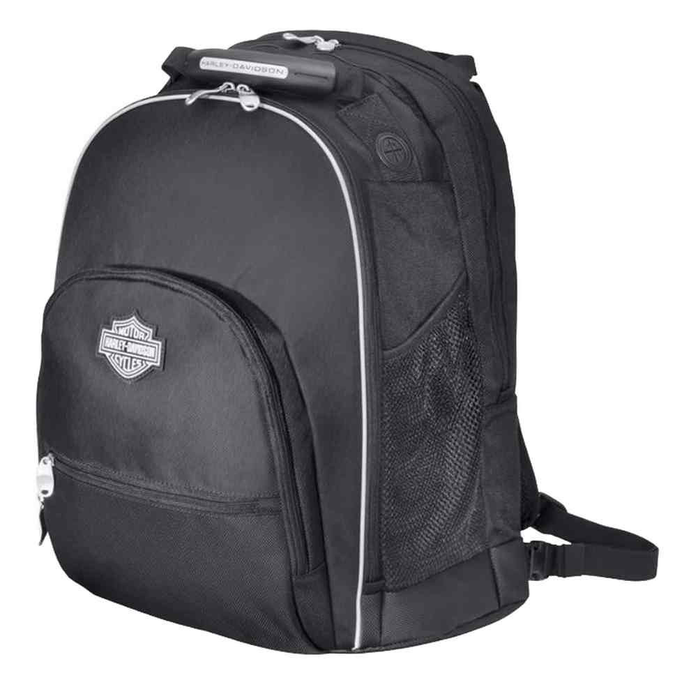 HarleyDavidson® Premium Sissy Bar Backpack, 14 x 13 x 18.5 inch, Black