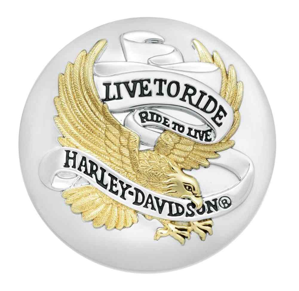HarleyDavidson® Live To Ride Fuel Cap Medallion, Adhesive Backing
