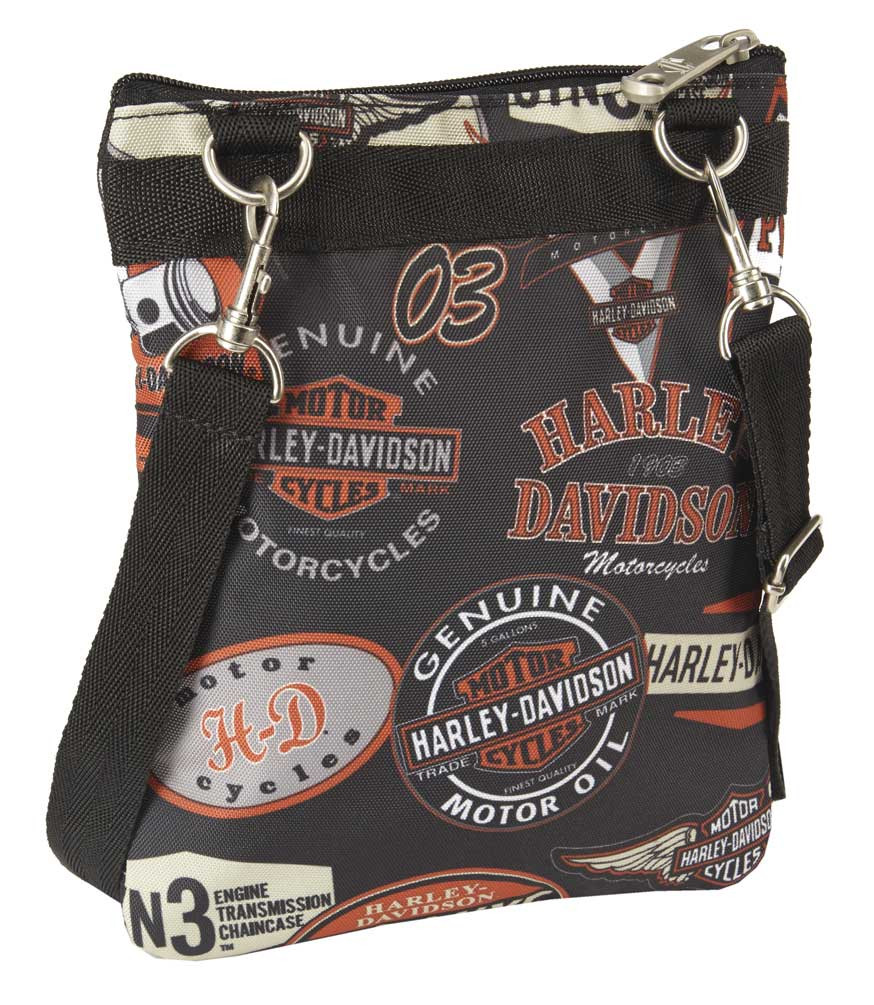 HarleyDavidson® Women's XBody Crossbody Sling Purse, Vintage Print