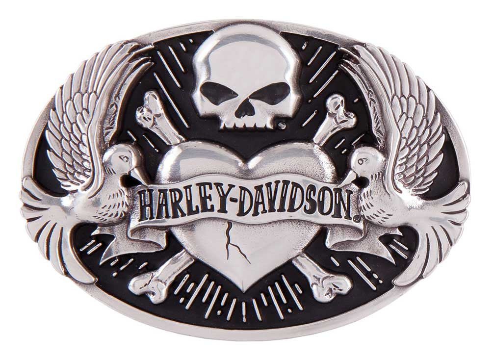 Harley-Davidson® Women&#39;s Sculpted Tattoo Belt Buckle, Antique Silver HDWBU11408 - Wisconsin ...