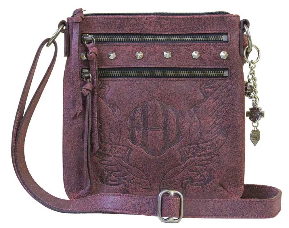 harley davidson leather crossbody bag