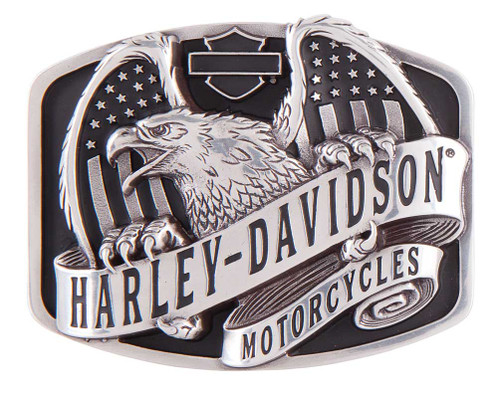 Harley-Davidson® Men&#39;s Wings Over America Belt Buckle, Antique Silver HDMBU11402 - Wisconsin ...