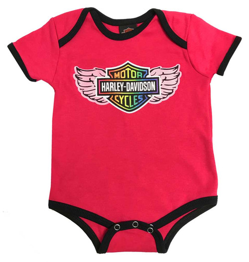Harley Davidson Baby Clothes Awesome HarleyDavidson Baby Girls' Rainbow Winged Bar Shield Creeper Harley Davidson Baby Clothes Awesome HarleyDavidson Baby Girls' Rainbow Winged Bar Shield Creeper